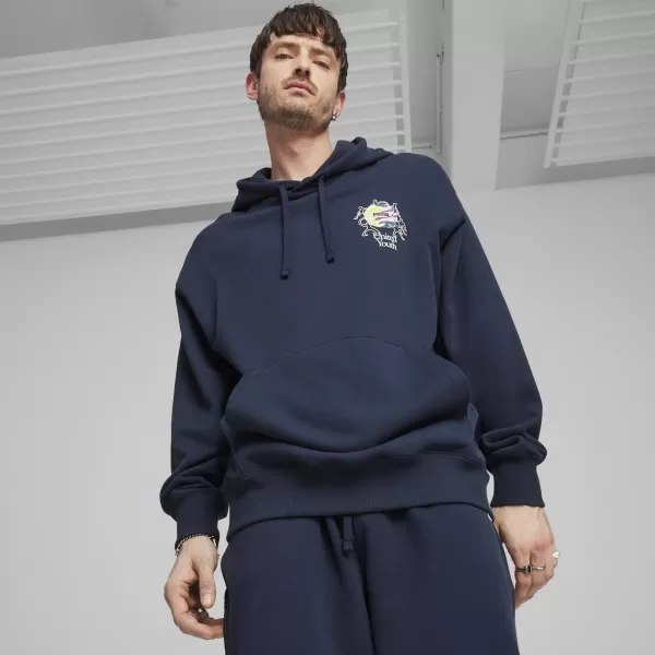  Pánska mikina PUMA DOWNTOWN GRAPHIC HOODIE 624361-14 BLUE 