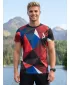 Pánske funkčné tričko premium plus ALTISPORT VOJ/ALM007TR02 NÁMORNÁ MODRÁ/ČERVENÁ