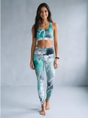 Dámske dlhé legíny premium ALTISPORT VOJ/ALW017LEG01 TYRKYSOVÁ