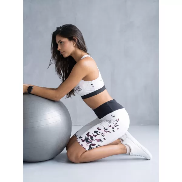  Dámské legíny nad kolena premium ALTISPORT VOJ/ALW022LEG02 BÍLÁ 