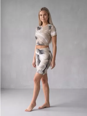 Dámske legíny nad kolená premium ALTISPORT VOJ/ALW001LEG02 hnedá