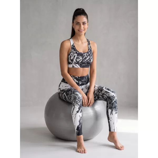  Dámske dlhé legíny premium ALTISPORT VOJ/ALW018LEG01 ČIERNOBIELA 