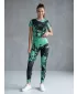 Dámske dlhé legíny premium ALTISPORT VOJ/ALW012LEG01 ČIERNA/TYRKYSOVÁ