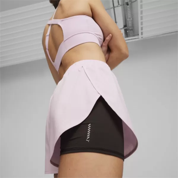  Dámske šortky PUMA RUN FAV WOVEN 2IN1 SHORT W 523181-60 BLACK 
