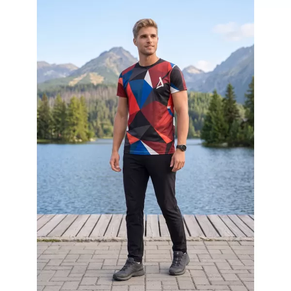  Pánske funkčné tričko premium plus ALTISPORT VOJ/ALM007TR02 NÁMORNÁ MODRÁ/ČERVENÁ 