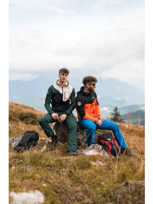 Pánske nepremokavé outdoorové nohavice NORDBLANC ZESTILY NBFPM7960 TMAVO zelená