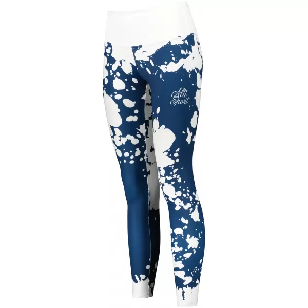  Dámske dlhé legíny premium ALTISPORT VOJ/ALW012LEG01 BIELA/MODRÁ 