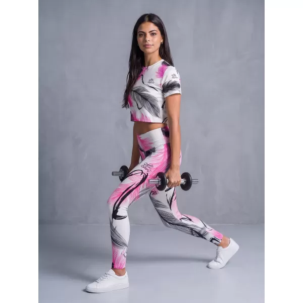  Dámske dlhé legíny premium ALTISPORT VOJ/ALW001LEG01 BIELORUŽOVÁ 