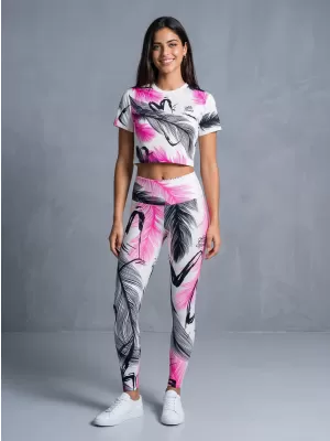 Dámske dlhé legíny premium ALTISPORT VOJ/ALW001LEG01 BIELORUŽOVÁ