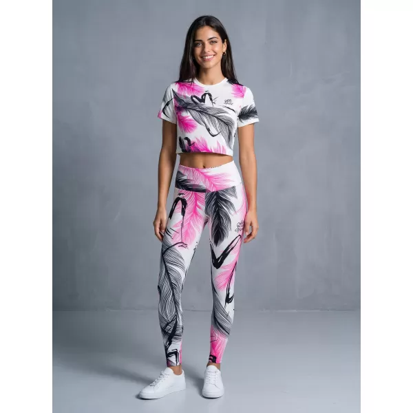  Dámske dlhé legíny premium ALTISPORT VOJ/ALW001LEG01 BIELORUŽOVÁ 