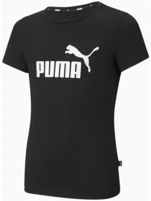 Dievčenské tričko PUMA ESS LOGO TEE 587029-01 BLACK