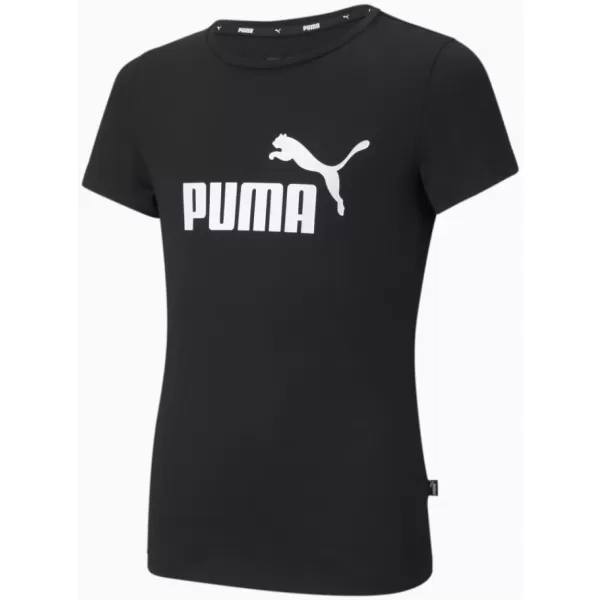  Dievčenské tričko PUMA ESS LOGO TEE 587029-01 BLACK 