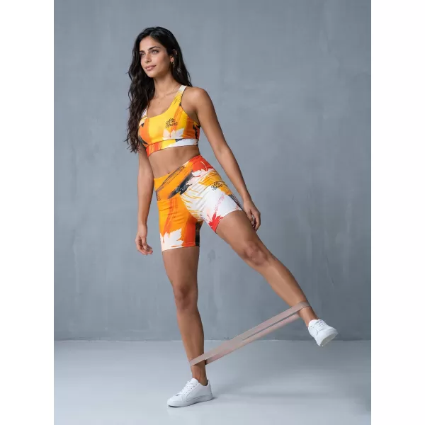  Dámske krátke legíny premium ALTISPORT VOJ/ALW019LEG03 oranžová 