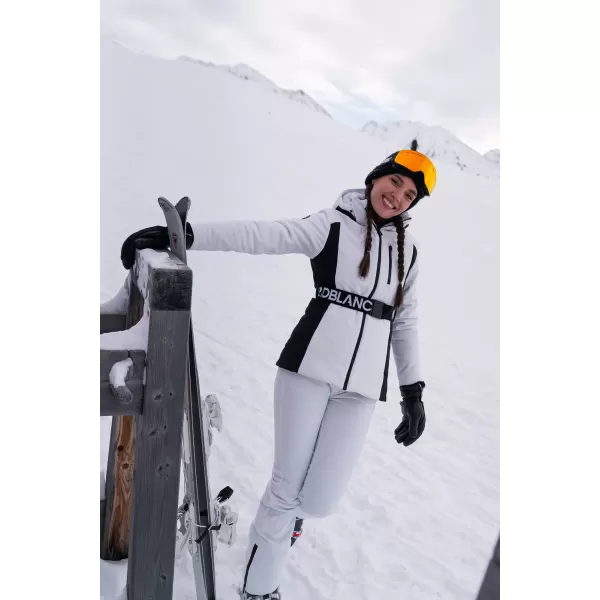  Dámska softshellová lyžiarska bunda NORDBLANC APRES-SKI NBWJL7928 biela 
