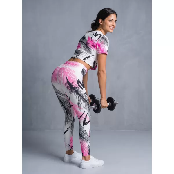 Dámske dlhé legíny premium ALTISPORT VOJ/ALW001LEG01 BIELORUŽOVÁ 