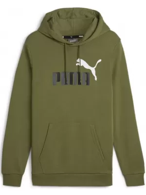 Pánska mikina PUMA ESS+ 2 COL BIG LOGO HOODIE 586765-35 GREEN