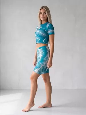 Dámske legíny nad kolená premium ALTISPORT VOJ/ALW001LEG02 EMERALD