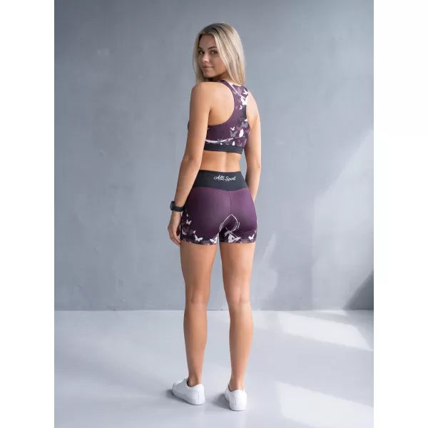  Dámske krátke prémiové legíny ALTISPORT VOJ/ALW022LEG03 FIALOVÁ 