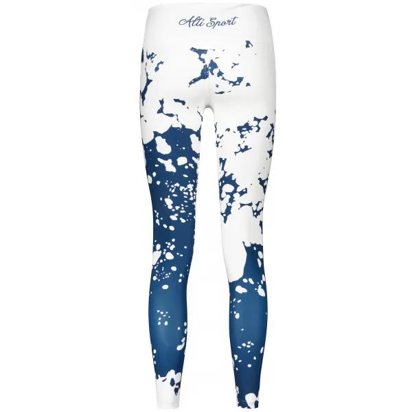  Dámske dlhé legíny premium ALTISPORT VOJ/ALW012LEG01 BIELA/MODRÁ 