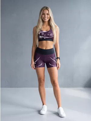 Dámske krátke prémiové legíny ALTISPORT VOJ/ALW022LEG03 FIALOVÁ