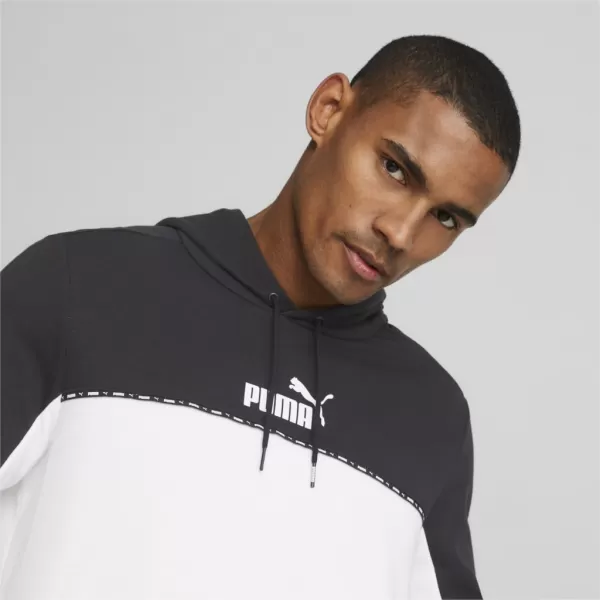  Pánska mikina PUMA ESS BLOCK X TAPE HOODIE 675173-01 BLACK 