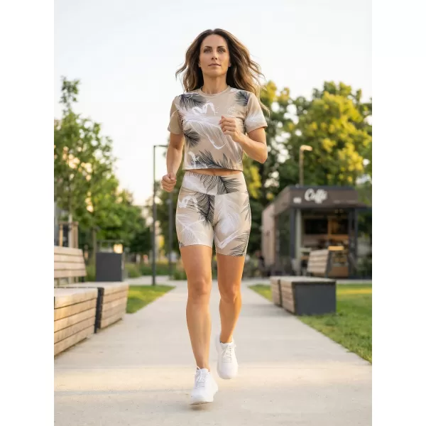  Dámske legíny nad kolená premium ALTISPORT VOJ/ALW001LEG02 hnedá 