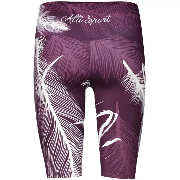  Dámske legíny nad kolená premium ALTISPORT VOJ/ALW001LEG02 FIALOVÁ/BIELA 