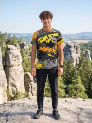 Pánske funkčné tričko premium ALTISPORT VOJ/ALM014TR01 ČIERNOŽLTÁ