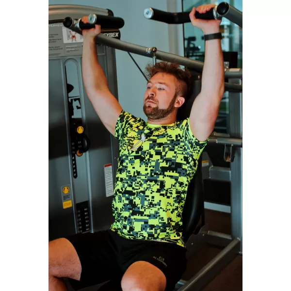  Pánske prémiové plus funkčné tričko ALTISPORT VOJ/ALM011TR02 NEÓNOVÁ/ŽLTÁ 