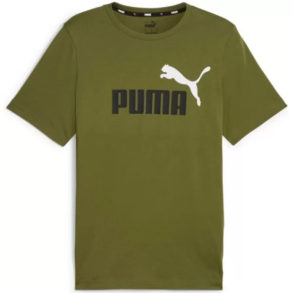  Pánske tričko PUMA ESS+ 2 COL LOGO TEE 586759-35 GREEN 