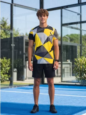 Pánske funkčné tričko premium plus ALTISPORT VOJ/ALM007TR02 ČIERNOŽLTÁ