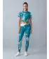Dámske dlhé legíny premium ALTISPORT VOJ/ALW010LEG01 PETROLEJOVÁ/HNEDÁ