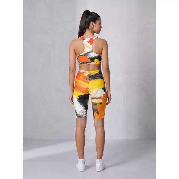  Dámské legíny nad kolena premium ALTISPORT VOJ/ALW019LEG02 ORANŽOVÁ 