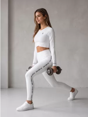 Dámske dlhé legíny premium ALTISPORT VOJ/ALW021LEG01 biela
