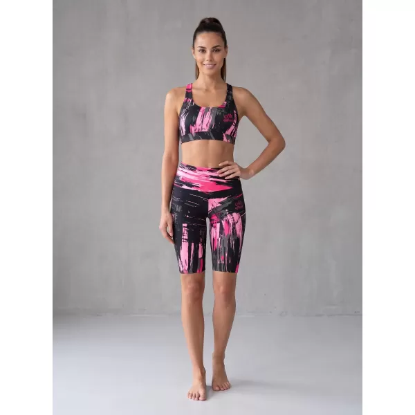  Dámské legíny nad kolena premium ALTISPORT VOJ/ALW010LEG02 ČERNÁ/SVĚTLE RŮŽOVÁ 