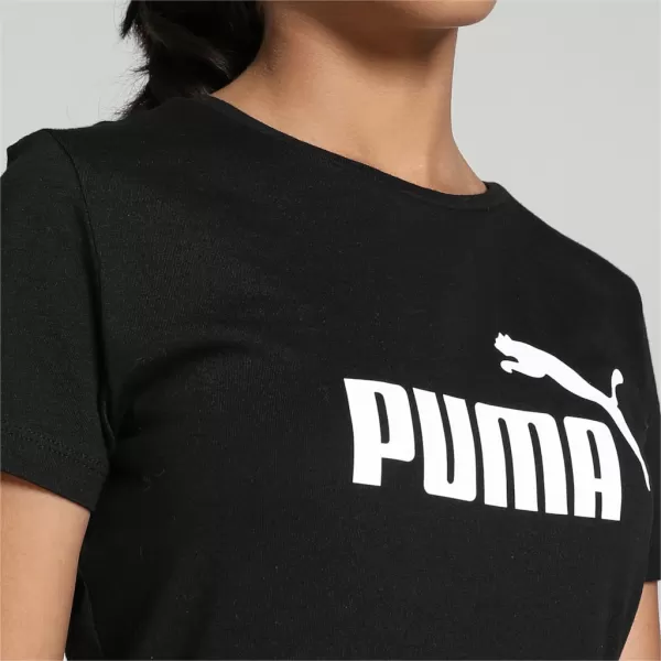  Dievčenské tričko PUMA ESS LOGO TEE 587029-01 BLACK 