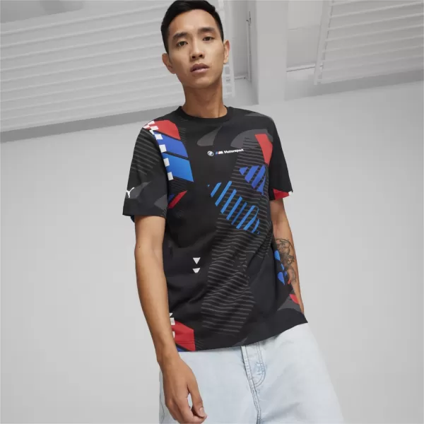  Pánske tričko PUMA BMW MMS AOP TEE 624153-01 BLACK 