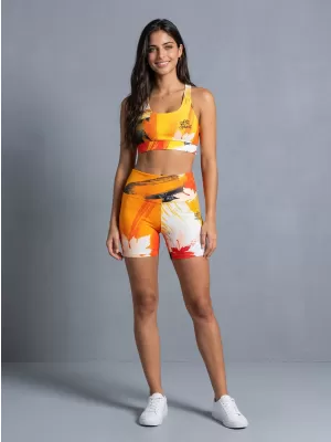 Dámske krátke legíny premium ALTISPORT VOJ/ALW019LEG03 oranžová