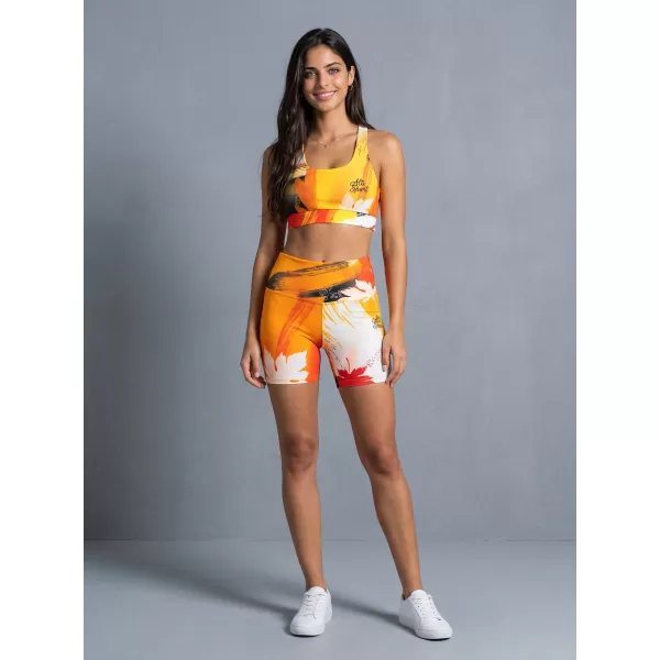  Dámske krátke legíny premium ALTISPORT VOJ/ALW019LEG03 oranžová 