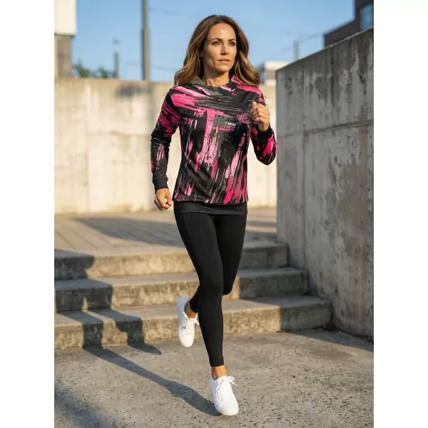  Dámska funkčná mikina premium ALTISPORT VOJ/ALW010MI01 ČIERNA/SVETLO RUŽOVÁ 