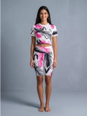 Dámske legíny nad kolená premium ALTISPORT VOJ/ALW001LEG02 BIELORUŽOVÁ