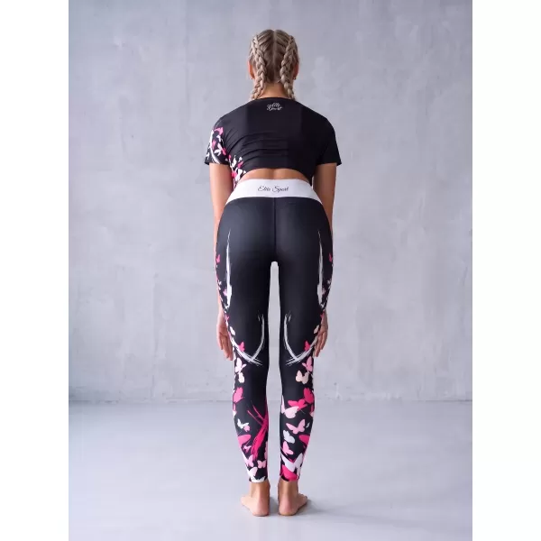  Dámske dlhé legíny premium ALTISPORT VOJ/ALW022LEG01 ČERNORUŽOVÁ 