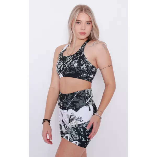  Dámska športová podprsenka premium ALTISPORT VOJ/ALW018POD01 ČIERNOBIELA 