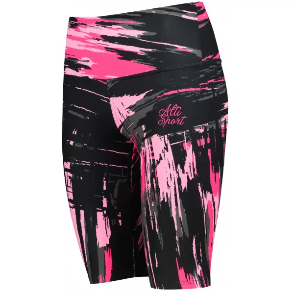  Dámské legíny nad kolena premium ALTISPORT VOJ/ALW010LEG02 ČERNÁ/SVĚTLE RŮŽOVÁ 