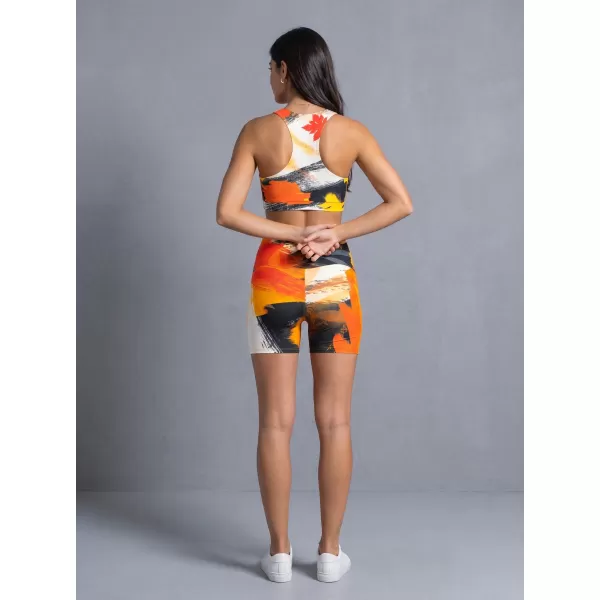  Dámske krátke legíny premium ALTISPORT VOJ/ALW019LEG03 oranžová 