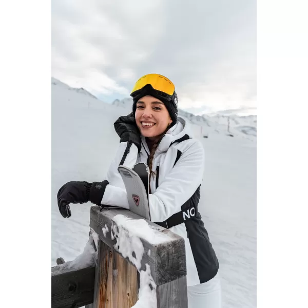  Dámska softshellová lyžiarska bunda NORDBLANC APRES-SKI NBWJL7928 biela 
