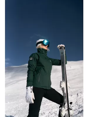 Dámska lyžiarska bunda NORDBLANC ZENITH NBWJL7929 TMAVO zelená