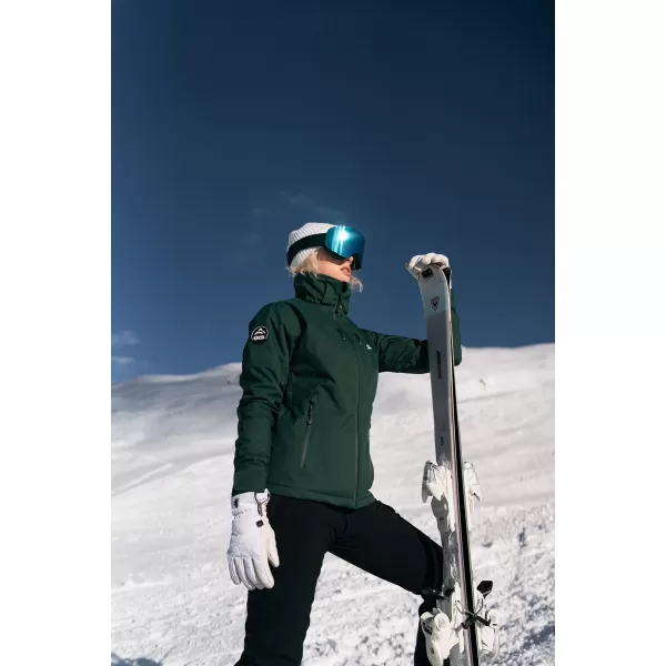  Dámska lyžiarska bunda NORDBLANC ZENITH NBWJL7929 TMAVO zelená 