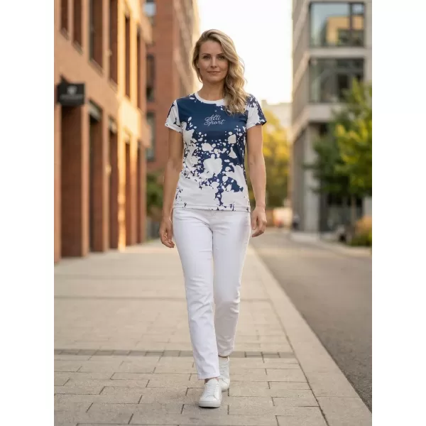  Dámske funkčné tričko premium ALTISPORT VOJ/ALW012TR01 BIELA/MODRÁ 