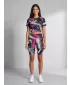 Dámske legíny nad kolená premium ALTISPORT VOJ/ALW001LEG02 ČIERNA/RUŽOVÁ
